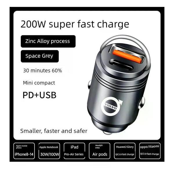 Изображение товара Автомобильное зарядное устройство UNIMALL с USB и PD 200Вт для смартфонов Изображение товара Автомобильное зарядное устройство UNIMALL с USB и PD 200Вт для смартфонов