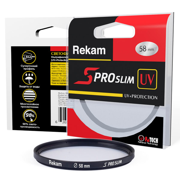 Rekam S PRO SLIM UV+Protection 58 мм (UV 58-SMC2LC)