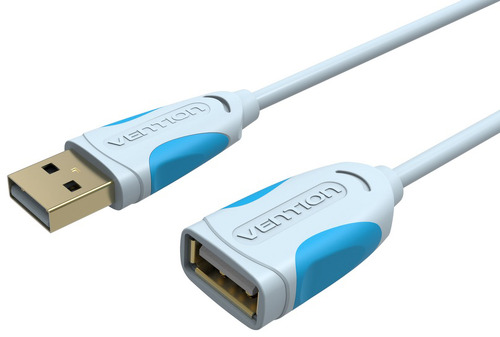 фото Кабель для компьютера vention usb2.0 папа/мама 2м gray (vas-a05-s200)