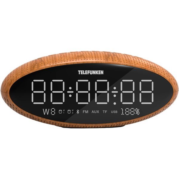 фото Радио-часы telefunken tf-1702ub wood