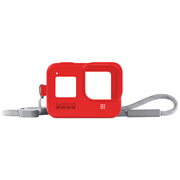 Изображение товара Силиконовый чехол с ремешком GoPro Sleeve + Lanyard HERO8 Red (AJSST-008)