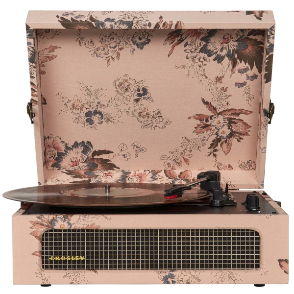 фото Виниловый проигрыватель crosley voyager, floral (cr8017a-fl4)