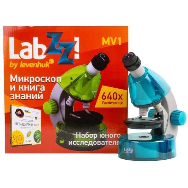 Levenhuk LabZZ MV1 Azure + книга (77623)