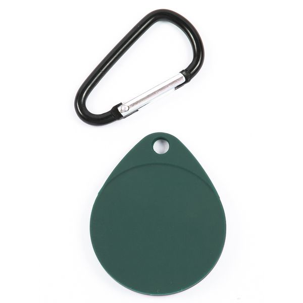 Изображение товара Чехол-брелок для AirTag Red Line с карабином, треугольник, зеленый