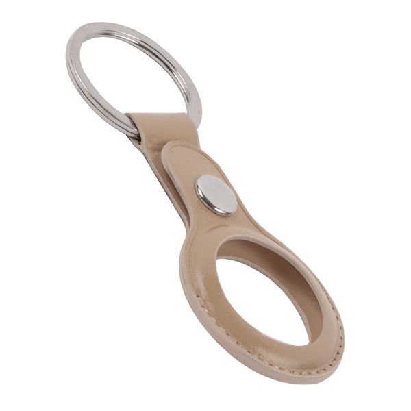 Изображение товара Чехол-брелок для AirTag Red Line двусторонний кожзам бежевый