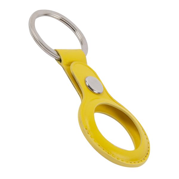 Изображение товара Чехол-брелок для AirTag Red Line двусторонний кожзам желтый