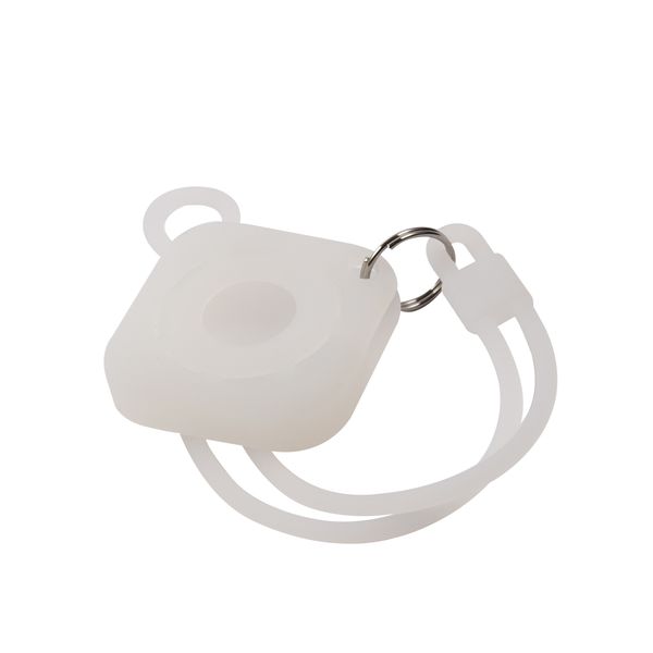 Изображение товара Чехол-подвеска для AirTag Red Line квадат силикон светящийся белый