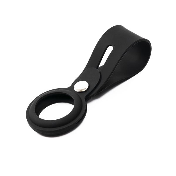 Изображение товара Чехол-подвеска для AirTag Red Line с зажимом силикон черный