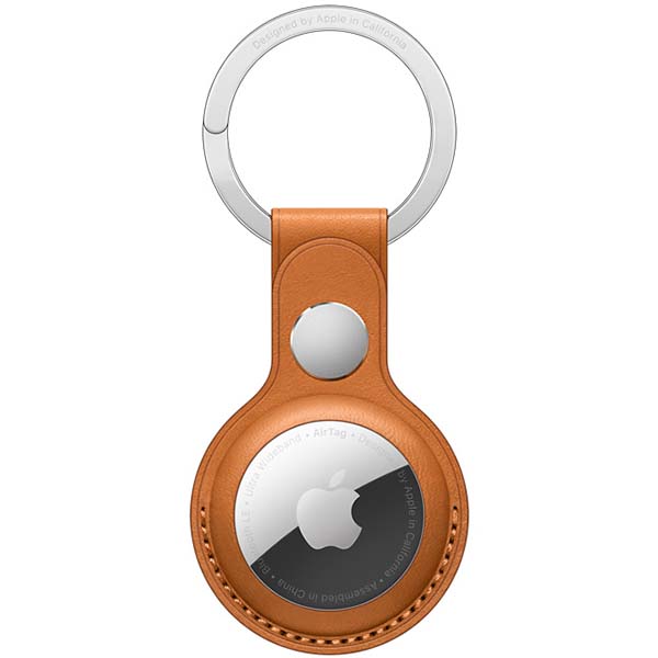 Apple AirTag Leather Key Ring Golden Brown (MMFA3ZM/A)
