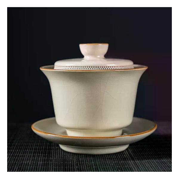 Изображение товара Чайный сервиз UNIMALL Ru Ware Yuebai Ru Kiln Sicai 160 мл керамический