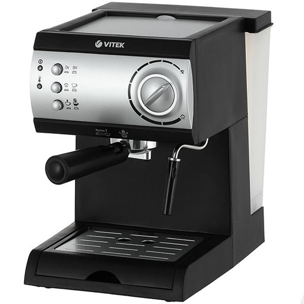 Изображение товара Кофеварка Vitek VT-1511BK рожковая с капучинатором и возможностью приготовления двух чашек Изображение товара Кофеварка Vitek VT-1511BK рожковая с капучинатором и возможностью приготовления двух чашек