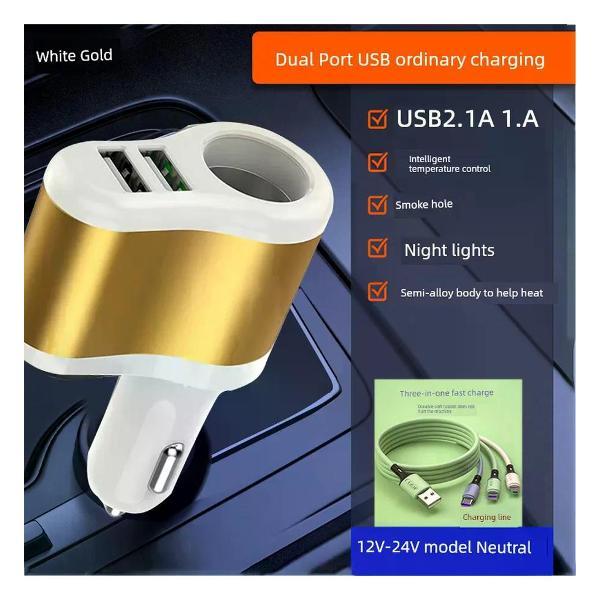 Изображение товара Автомобильное зарядное устройство UNIMALL с кабелем White Regular Изображение товара Автомобильное зарядное устройство UNIMALL с кабелем White Regular