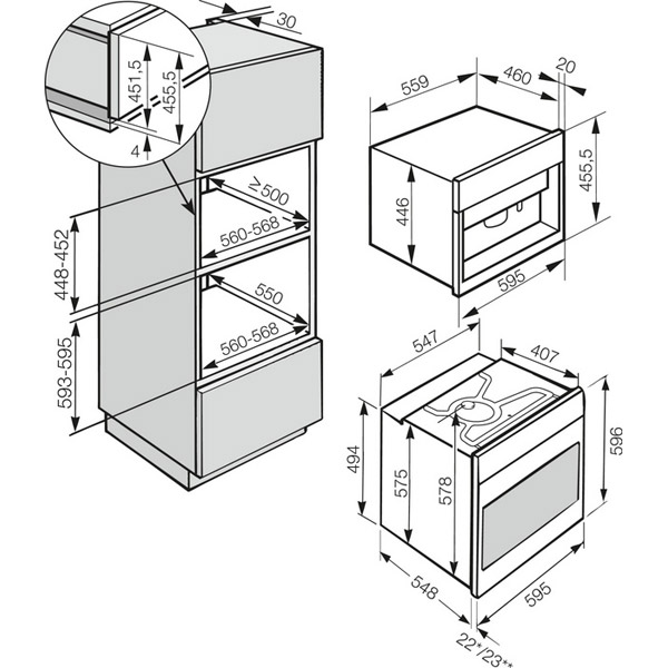 Cva 7440 miele схема встраивания