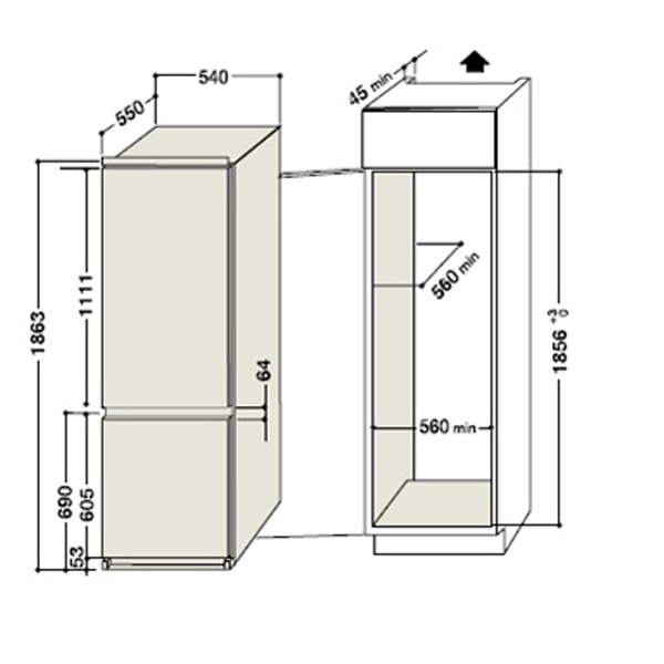 Встроенные холодильники аристон инструкция