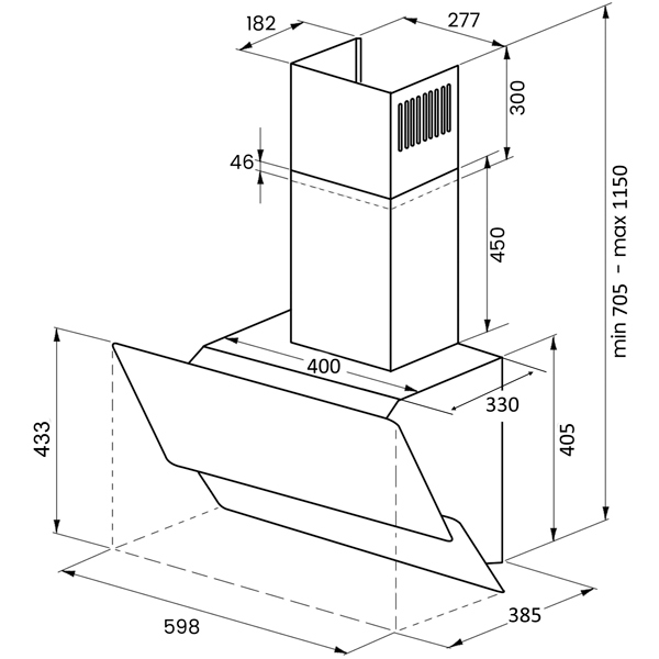 Изображение товара Вытяжка Kuppersberg F 600 B черная