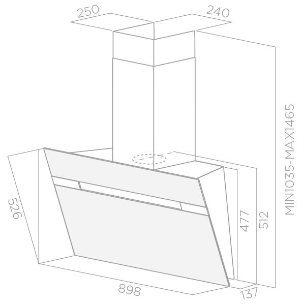 Изображение товара Вытяжка Elica STRIPE WH/A/90/LX