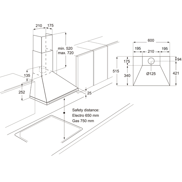 Изображение товара Вытяжка Electrolux EFC60441OV