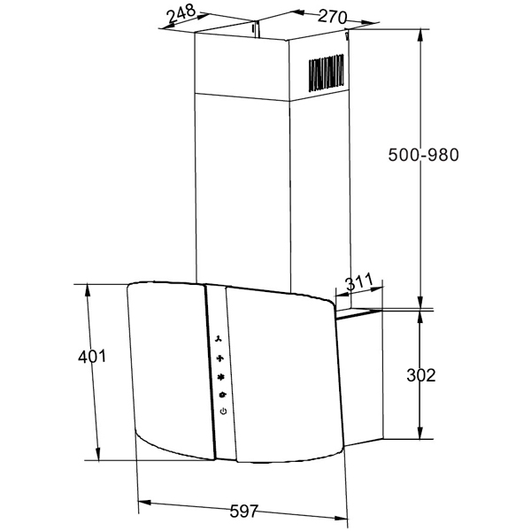 Изображение товара Вытяжка Hansa OKP6543SH