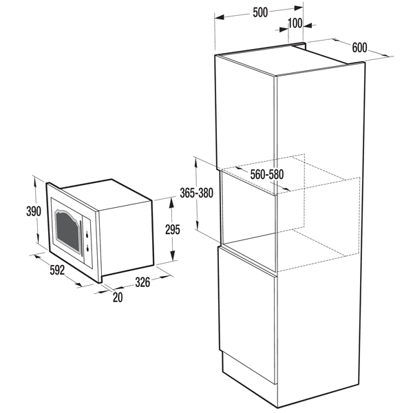 Изображение товара Встраиваемая микроволновая печь Gorenje BM235CLB