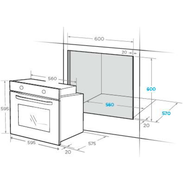 Электрический духовой шкаф midea mo68100gb