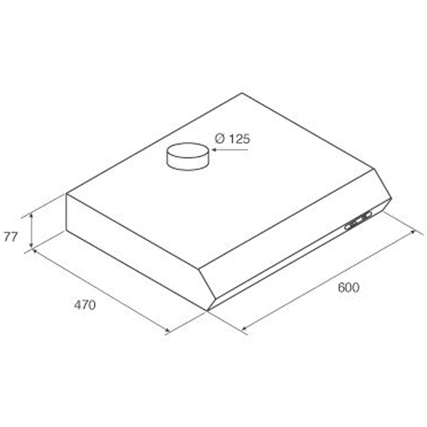 Изображение товара Вытяжка плоская Turboair TILLY LUX WH/F/60