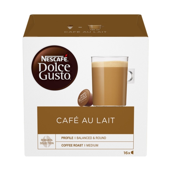 фото Кофе в капсулах nescafe dolce gusto cafe au lait 16 порций