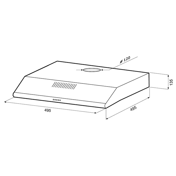Изображение товара Вытяжка плоская Shindo LIRA 50 W
