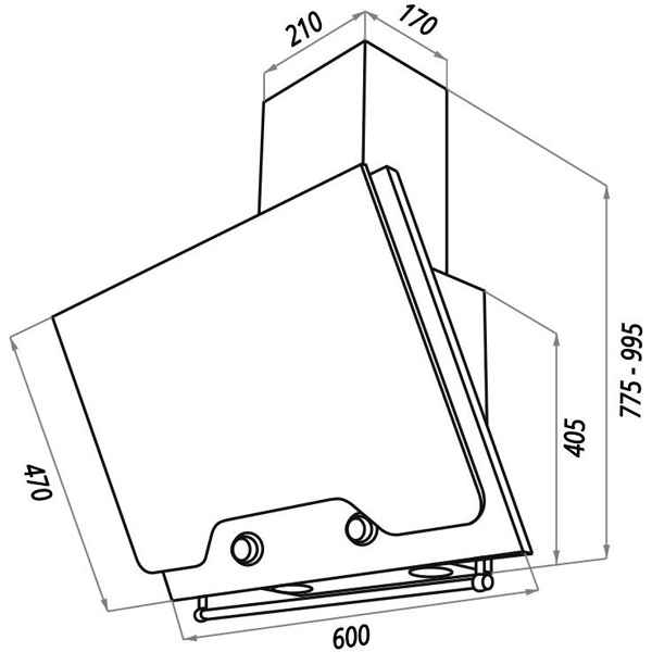 Изображение товара Вытяжка Maunfeld RETRO QUADR 60 BLACK
