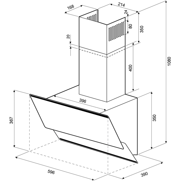 Изображение товара Вытяжка Krona Irma 600 Black/Black Sensor