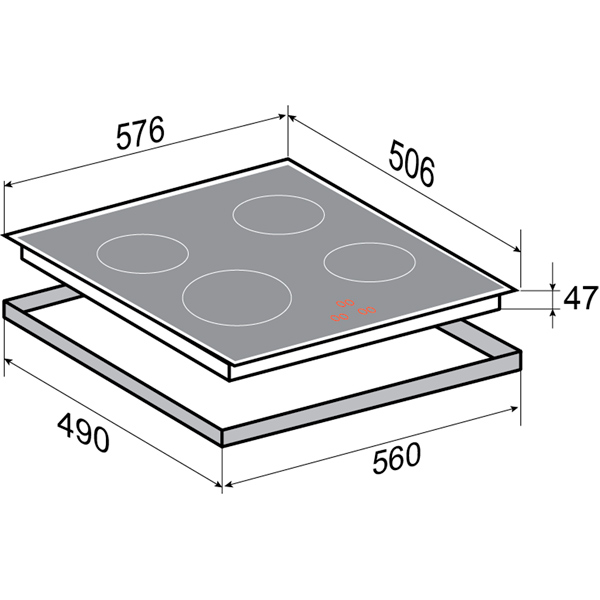 Изображение товара Встраиваемая индукционная панель независимая Zigmund & Shtain CIS 321.60 BX