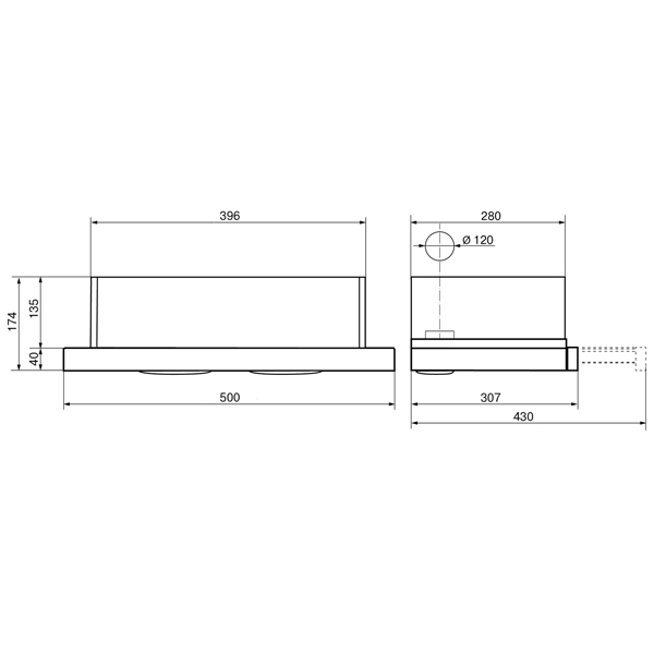 Изображение товара Вытяжка встраиваемая в шкаф Elikor NT5311BX