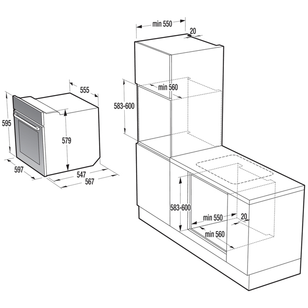 Духовой шкаф gorenje b076syw