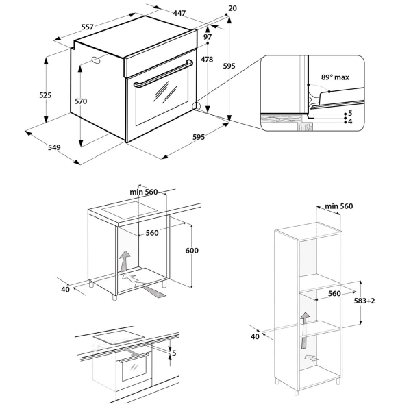 Электрический духовой шкаф hotpoint ariston fa3 841 h wh ha