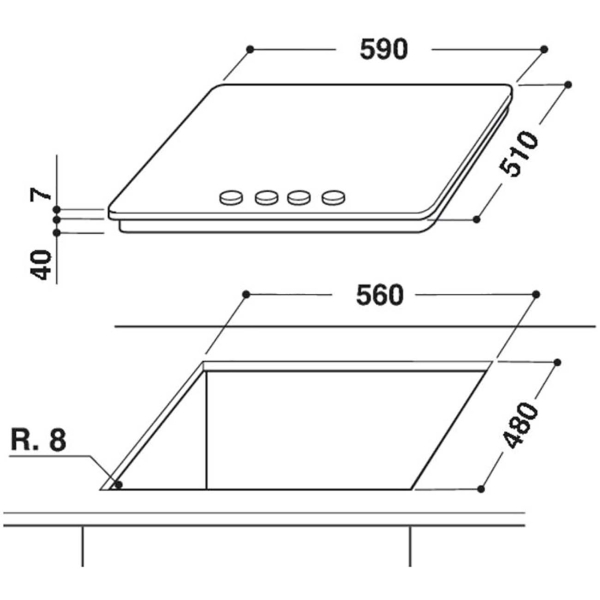Изображение товара Встраиваемая газовая панель независимая Whirlpool GMW 6422/IXL EE