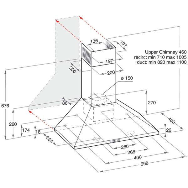 Изображение товара Вытяжка Hotpoint-Ariston HHPC 6.4F LM X
