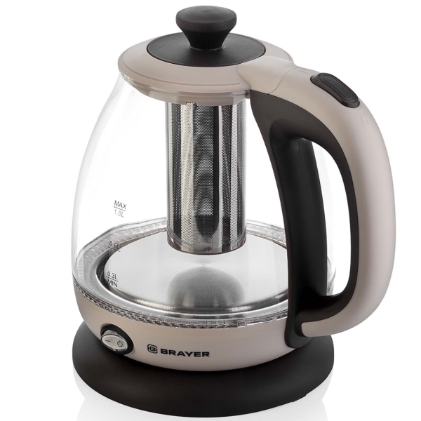 Изображение товара Электрочайник Brayer BR1046 бежевый/коричневый