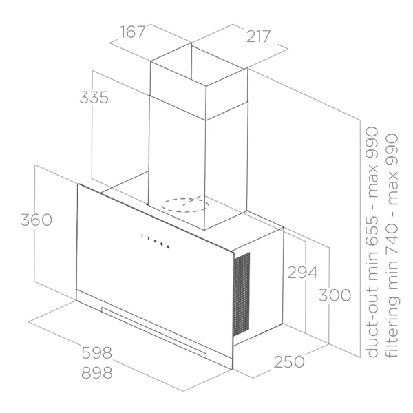 Изображение товара Вытяжка Elica APLOMB-RS WH/A/90