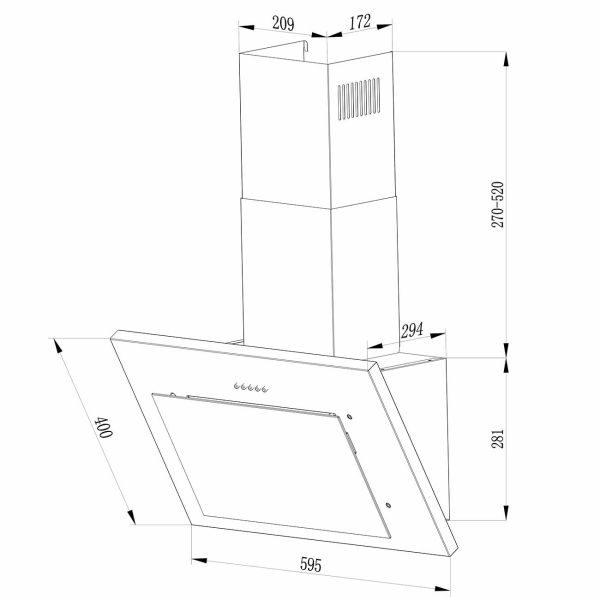 Изображение товара Вытяжка Hebermann HBKH 60.1 B