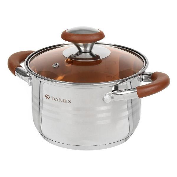 Изображение товара Кастрюля Daniks "Веллингтон" GS-01415-16CA 2 л с антипригарным покрытием Изображение товара Кастрюля Daniks "Веллингтон" GS-01415-16CA 2 л с антипригарным покрытием