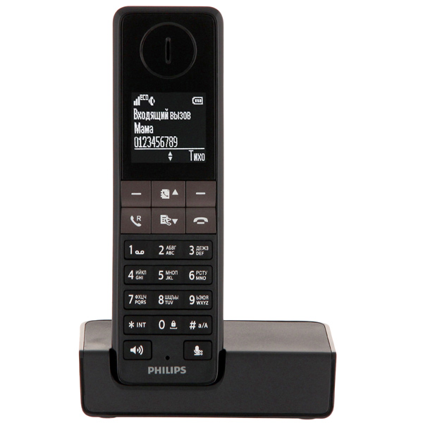 Купить Телефон DECT Philips D4601B/51 в каталоге интернет магазина М.Видео по выгодной цене с доставкой, отзывы, фотографии - Москва