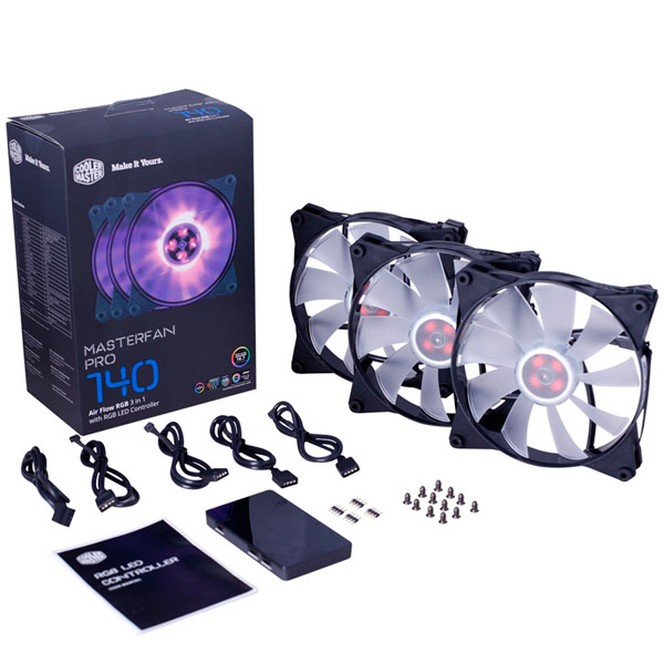 Купить Вентилятор для компьютера Cooler Master MasterFan Pro 140 AF RGB Pack в каталоге интернет магазина М.Видео по выгодной цене с доставкой, отзывы, фотографии - Новороссийск