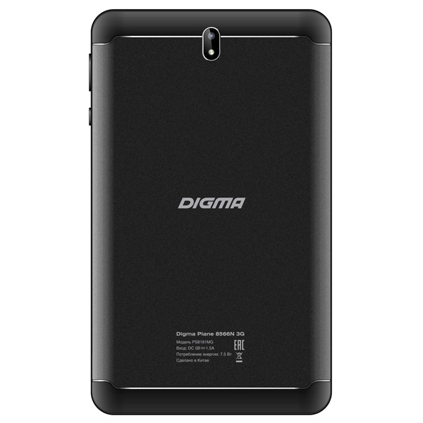 Изображение товара Планшет Digma Plane 8566N 8" 16Gb 3G Black (PS8181MG)