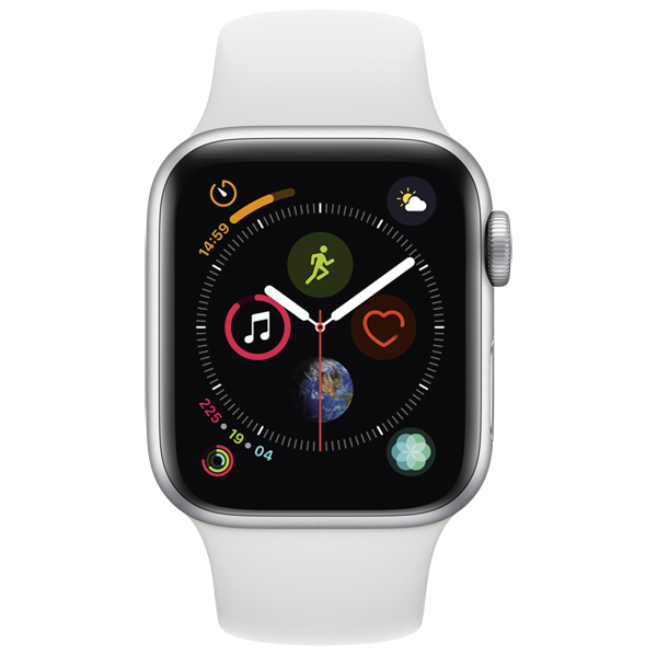 Изображение товара Смарт-часы Apple Watch Series 4 Sport 40mm Silver Aluminum Case with White Sport Band (MU642RU/A)