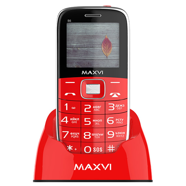 фото Мобильный телефон maxvi b6 red