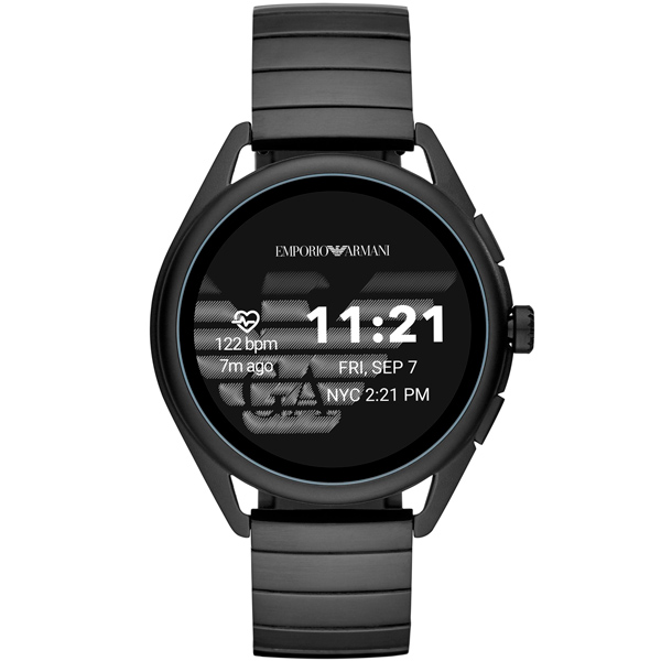 emporio armani black ip smartwatch