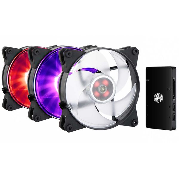 фото Вентилятор для компьютера cooler master masterfan pro 120 ap rgb pack