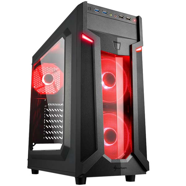 Sharkoon VG6-W red led