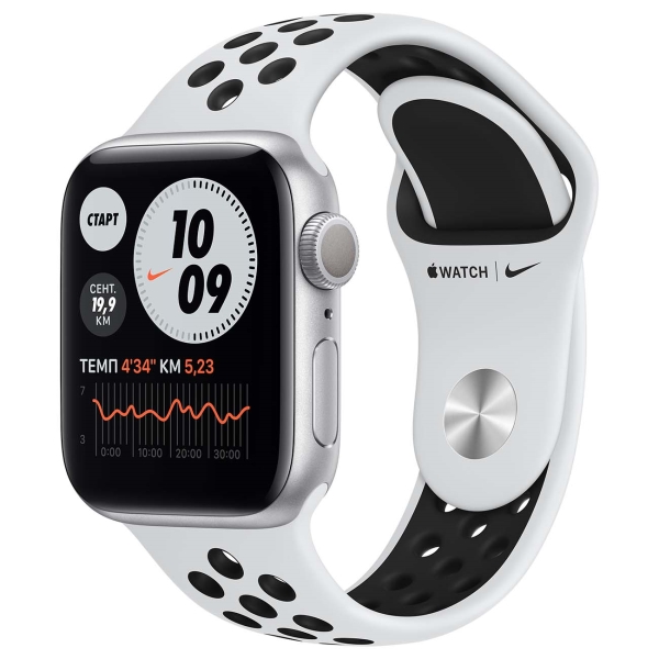 Apple Watch Nike S6 44mm Silver Aluminum Case with Pure Platinum/Black Nike Sport Band (MG293RU/A)Watch Nike S6 44mm SilAlum/PurePlat/Black Nike SB