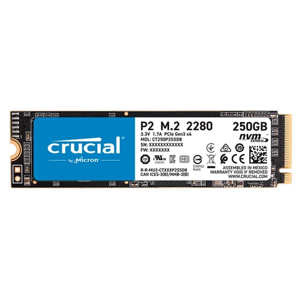 фото Внутренний ssd накопитель crucial 250gb p2 (ct250p2ssd8)