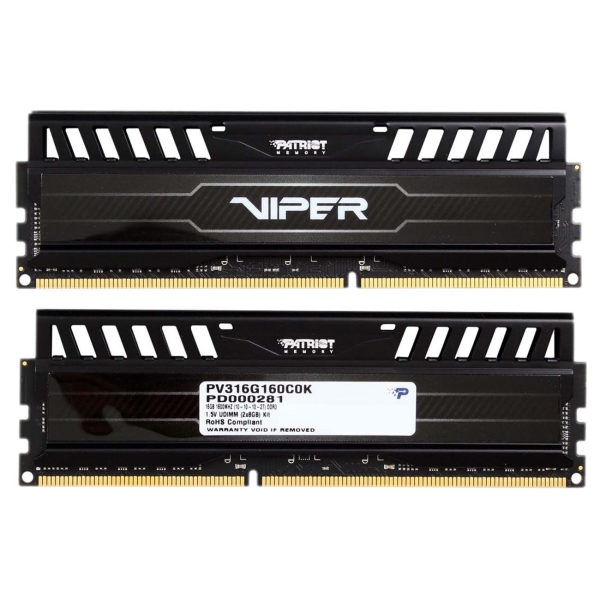 Patriot 16GB Viper 3 DDR3 1600Mhz (PV316G160C0K)